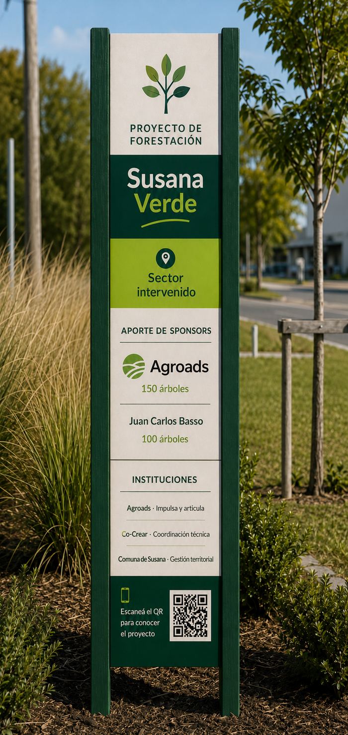 Diseño ilustrativo de un cartel para reconocer a quienes acompañan Susana Verde; sus cifras son ejemplos